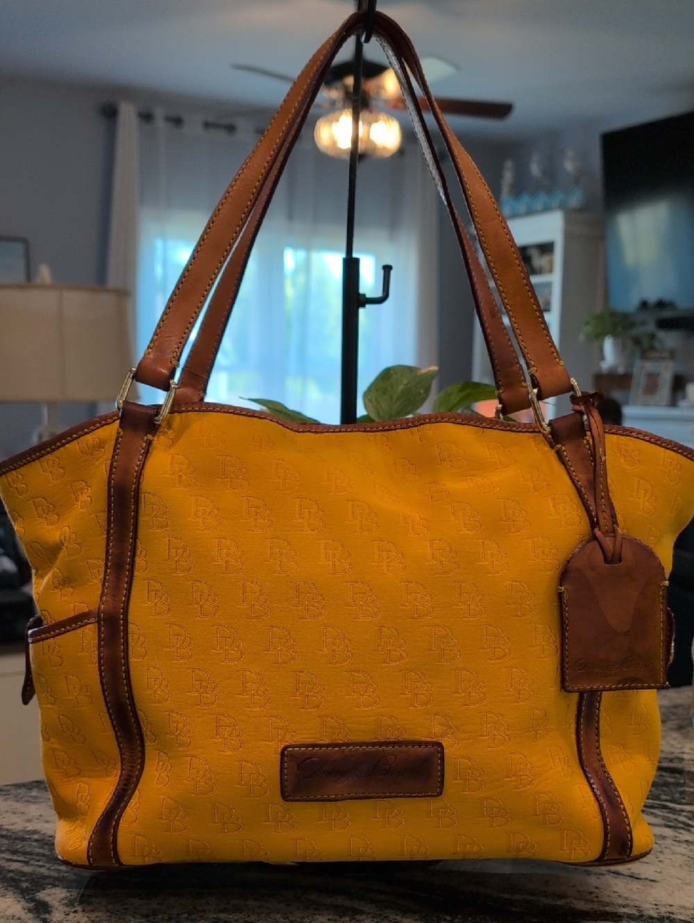 Dooney & Bourke Sunflower Yellow Large Travel Shoulder Bag